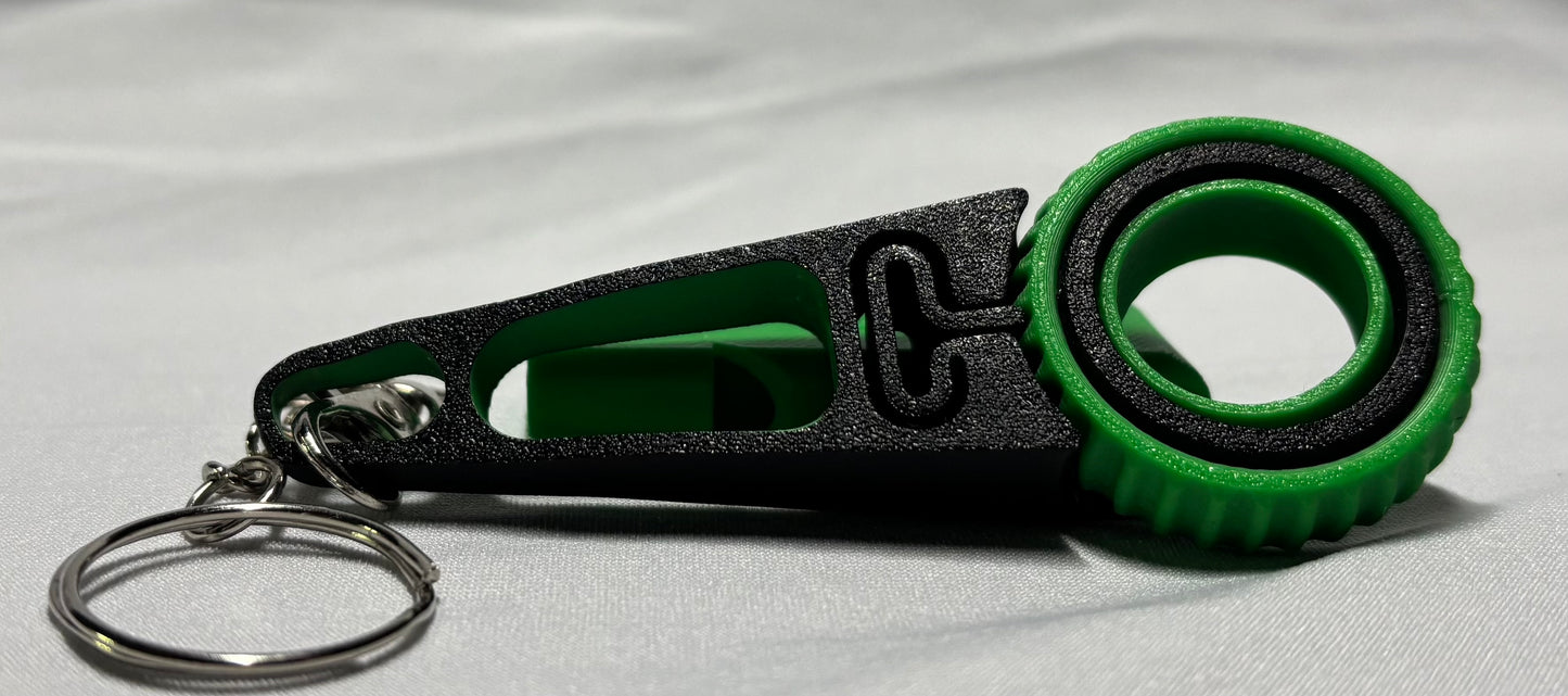 Keyr fidget spinning ring